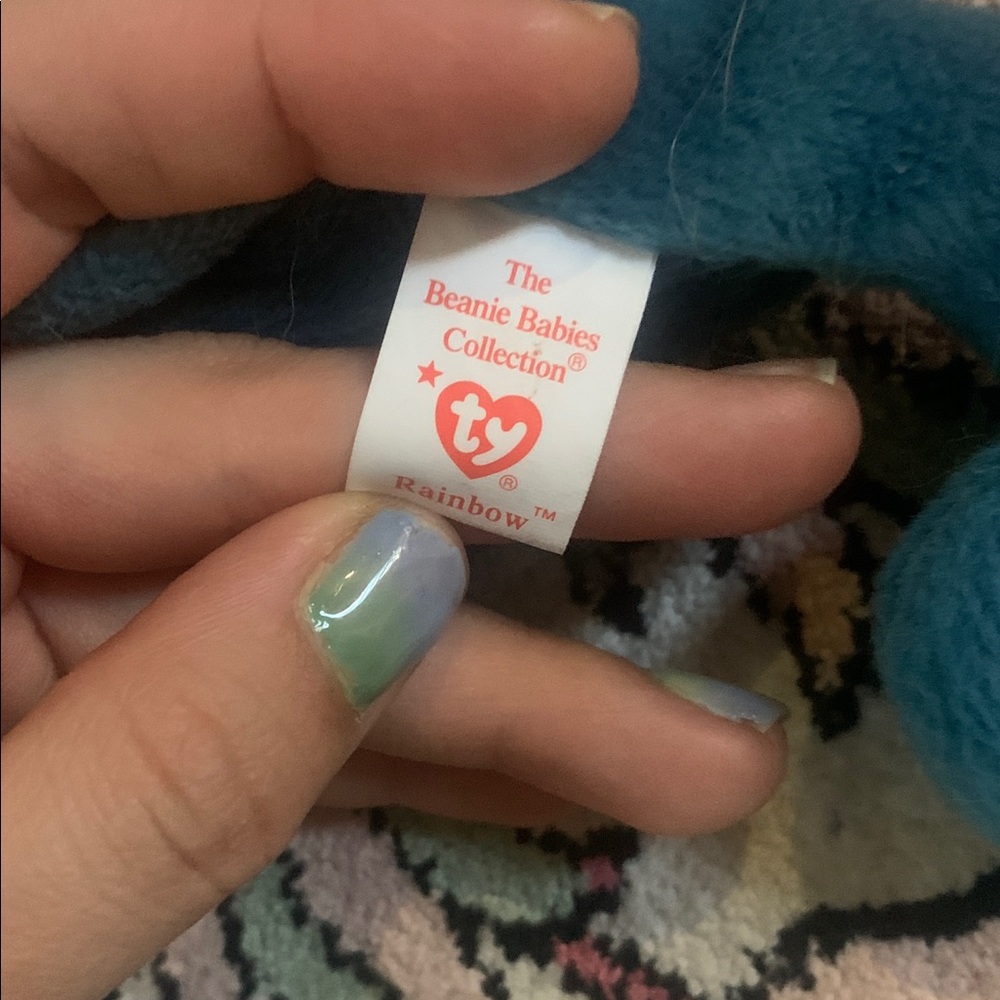 Ty Beanie Baby Rainbow The Iguana 1997 - Picture 5 of 5